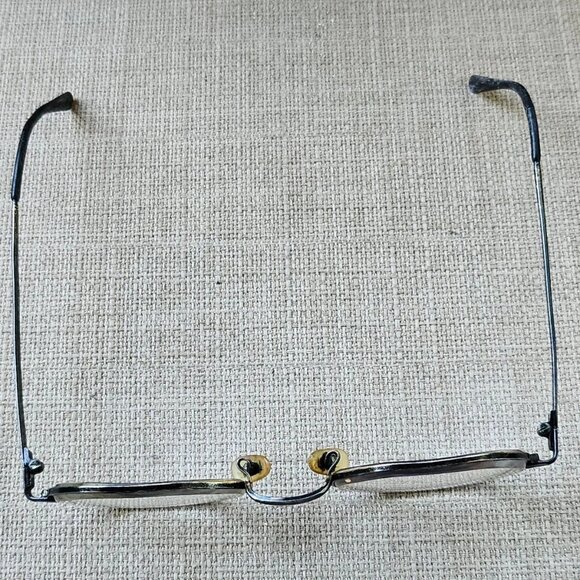 HUD-US Vintage Eyeglasses Frame Black/Gold Tone 1/20 12k K.G.F 5 1/4 Glasses
